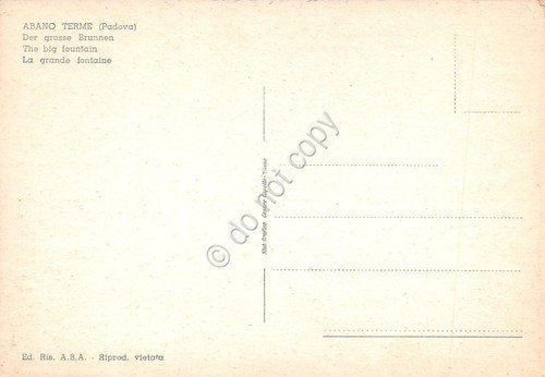Cartolina Abano Terme La gran fontana anni '50