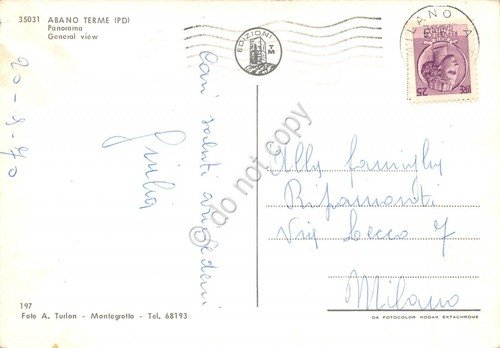 Cartolina Abano Terme Panorama 1970 (Padova) | Immagine Gallery 2