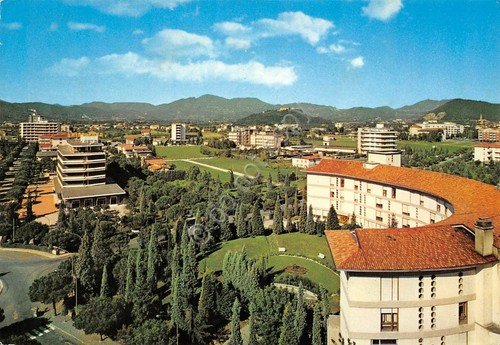 Cartolina Abano Terme Panorama verso Colli Euganei 1980 (Padova)