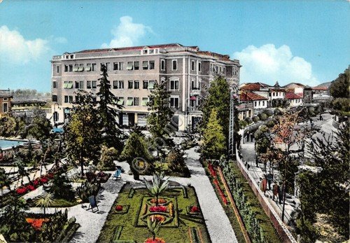 Cartolina Abano Terme Stabilimento Termale Albergo Trieste Vittoria 1959