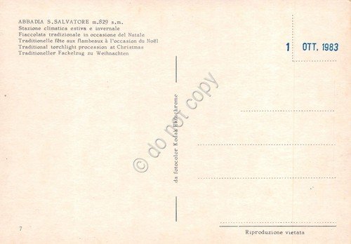 Cartolina Abbadia San Salvatore Fiaccolata tradizionale Natale | Immagine Gallery 2