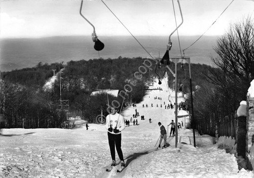 Cartolina Abbadia San Salvatore Sciovia sciatori 1966 VG (Siena)