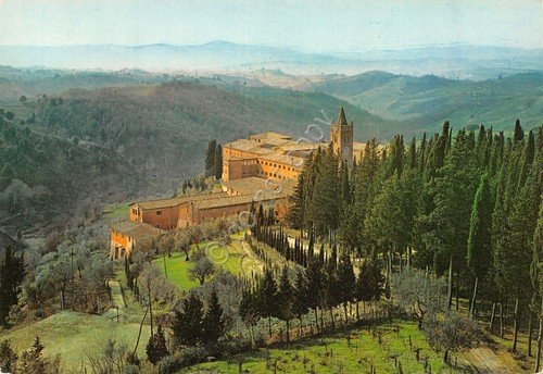 Cartolina Abbazia di Monte Oliveto Maggiore Lato Nord (Siena)