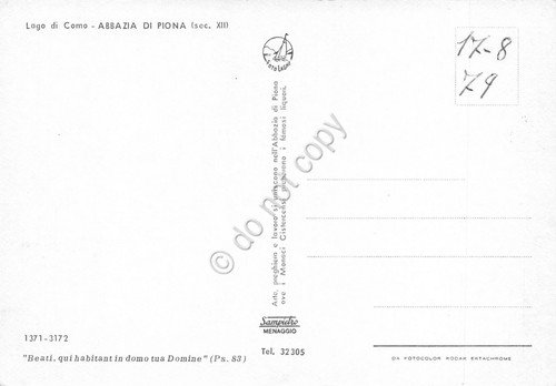 Cartolina Abbazia di Piona vedute varie (Como) | Immagine Gallery 2