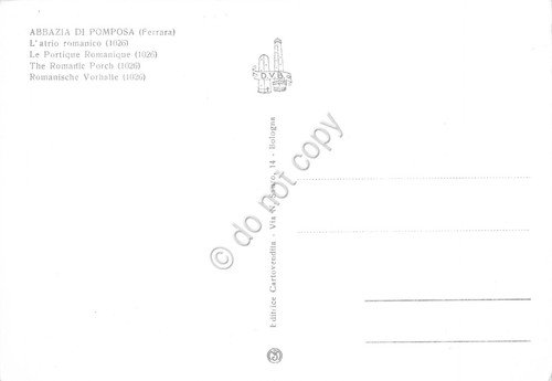 Cartolina Abbazia di Pomposa Atrio romanico