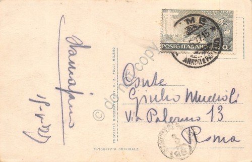 Cartolina Abbazia Parco 1927 fotografica | Immagine Gallery 2