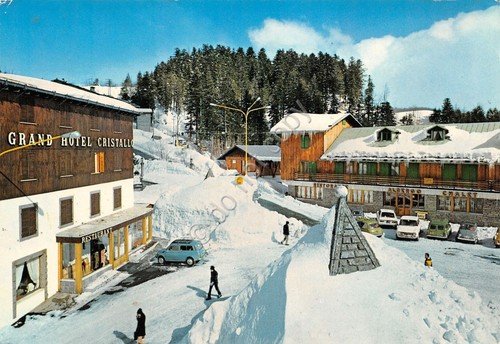 Cartolina Abetone Le Piramidi Grand Hotel Cristallo auto animata anni …