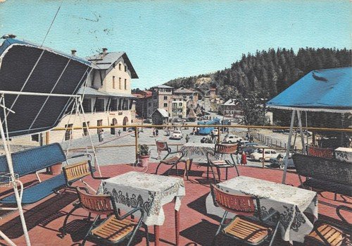 Cartolina Abetone vista del centro da terrazza Lupo Bianco 1965 …