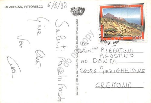 Cartolina Abruzzo varie località vedute varie S. Gabriele Teramo Roseto …