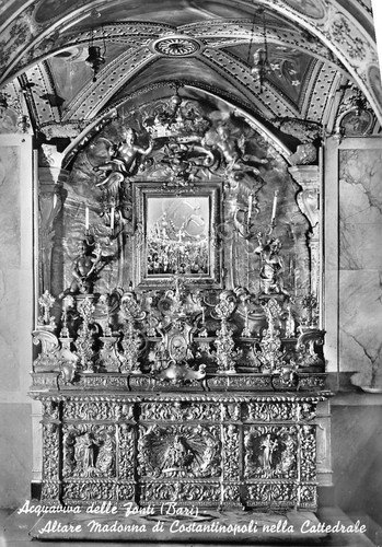 Cartolina Acquaviva delle Fonti Cattedrale Altare Madonna di Costantinopoli