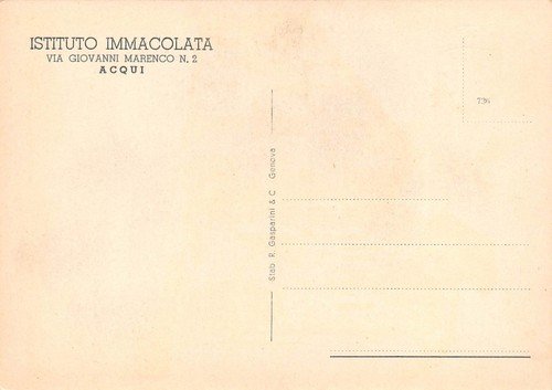 Cartolina Acqui Istituto Immacolata Facciata
