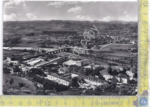 Cartolina Acqui Terme Panorama 1954 (Alessandria)