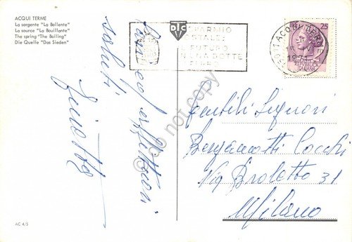 Cartolina Acqui Terme Sorgente La Bollente 1971 (Alessandria)