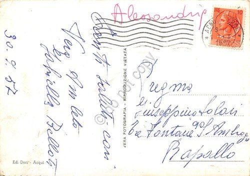 Cartolina Acqui Terme Vedute varie 1957