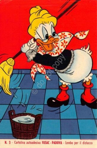 Cartolina Adesiva Nonna Papera Walt Disney