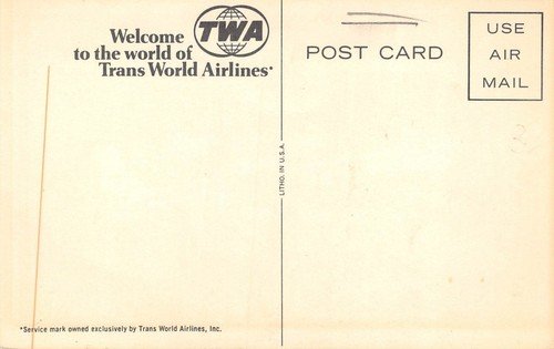 Cartolina Aereo Boeing TWA