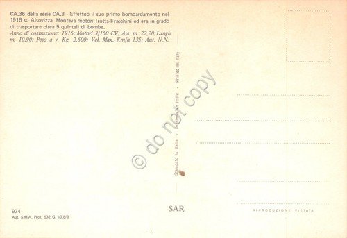 Cartolina aereo CA 36 della serie CA 3 | Immagine Gallery 2