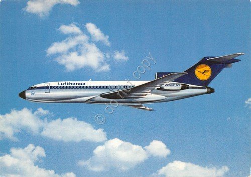 Cartolina Aereo Lufthansa Boeing 727 Europa Jet | Immagine principale