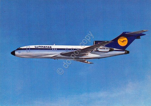 Cartolina Aeronautica aerei Lufthansa Boeing 727 Europa Jet