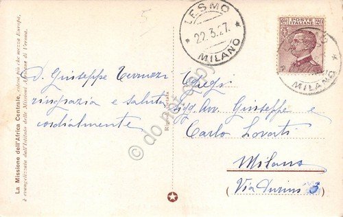 Cartolina Africa Centrale Acioli abbigliati per il ballo 1927 Missioni …