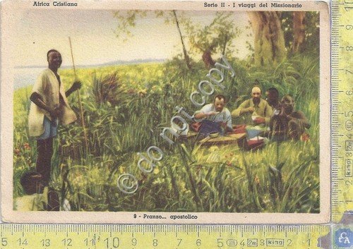 Cartolina Africa Cristiana Serie II Viaggi del Missionario