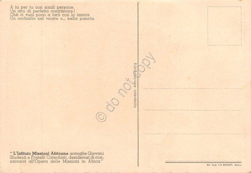 Cartolina Africa Cristiana Serie IV Caccia e pesca N. 2 …