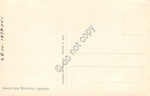 Cartolina Agrigento Tempio della Concordia animata 1937