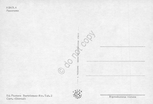 Cartolina Airola panorama case anni '90