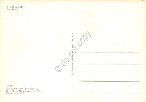 Cartolina Airola Via Roma case negozi Tabacchi animata anni '90 | Immagine Gallery 2