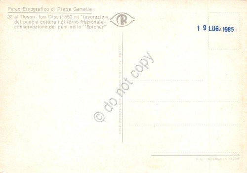 Cartolina Alagna Valsesia lavorazione del pane vedute 1985 | Immagine Gallery 2