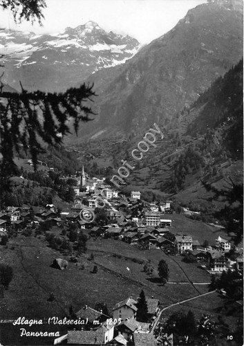 Cartolina Alagna Valsesia Panorama | Immagine principale