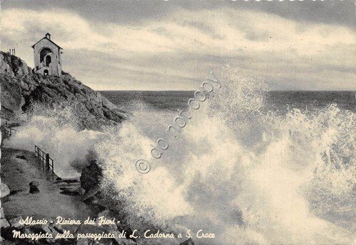 Cartolina Alassio Mareggiata sulla passeggiata Cadorna a Santa C. (Savona) | Immagine principale