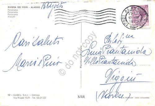 Cartolina Alassio Panorama 1973 (Savona) | Immagine Gallery 2