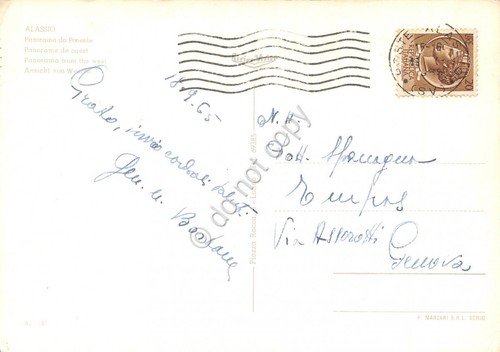 Cartolina Alassio Panorama da Ponente 1965 (Savona)