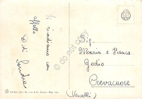 Cartolina Alassio panorama da terrazza a Santa Croce anni '50