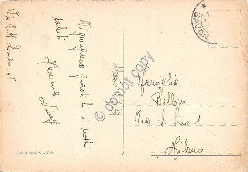 Cartolina Alassio Panorama dall'alto 1937 (Savona) | Immagine Gallery 2