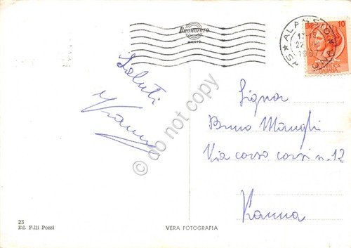 Cartolina Alassio panorama dall'alto spiaggia 1957 (Savona) | Immagine Gallery 2