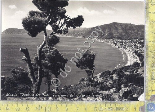 Cartolina Alassio Panorama del Golfo da Levante 1953 (Savona)
