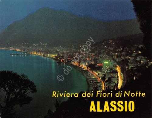 Cartolina Alassio Panorama Notturno della costa 1971 (Savona) | Immagine principale