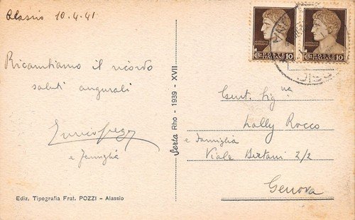 Cartolina Alassio Passeggiata a mare 1941 | Immagine Gallery 2