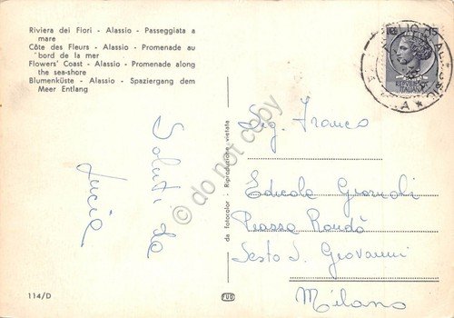 Cartolina Alassio Passeggiata a mare animata (Savona) | Immagine Gallery 2