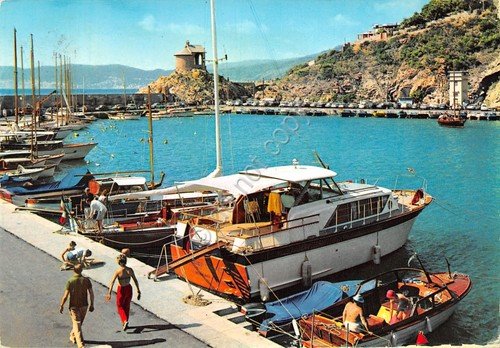 Cartolina Alassio Porto molo con barche animata 1965 | Immagine principale