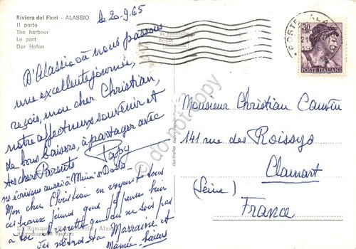 Cartolina Alassio Porto molo con barche animata 1965 | Immagine Gallery 2