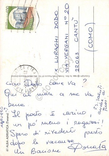Cartolina Alba Adriatica 2 vedute spiaggia barche a vela (Teramo) | Immagine Gallery 2