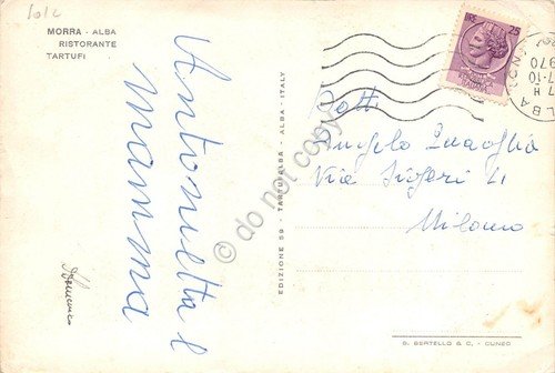 Cartolina Alba Illustrata Hotel Savona