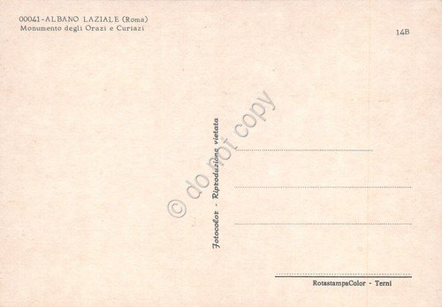 Cartolina Albano Laziale Monumento Orazi e Curiazi