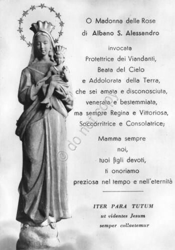 Cartolina Albano S. Alessandro Madonna delle Rose (Bergamo)