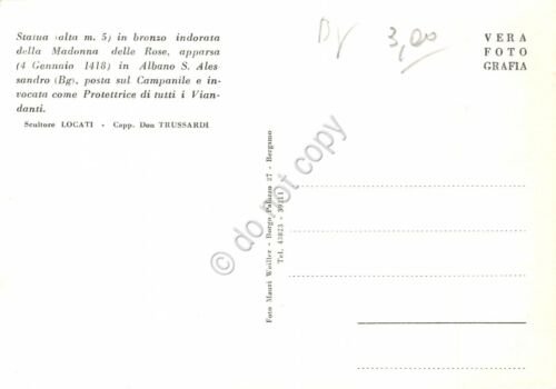 Cartolina Albano S. Alessandro Madonna delle Rose (Bergamo)