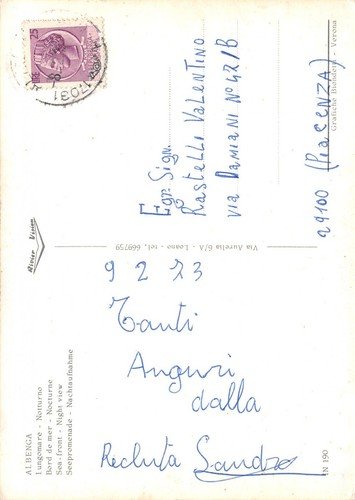 Cartolina Albenga Lungomare Notturno 1973 | Immagine Gallery 2