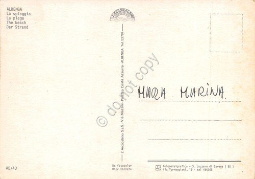 Cartolina Albenga Spiaggia (Savona) | Immagine Gallery 2